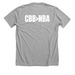 CBB>NBA White Logo, a Athletic Heather Premium Unisex Tee (back-view)
