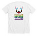 HRA Pride Logo, a Solid White Blend Premium Unisex Tee (back-view)