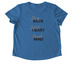 Strong Back | Joyful Heart | Focused Mind, a Azure Blue Allmade Eco Triblend Women?s Scoop Neck Tee (back-view)
