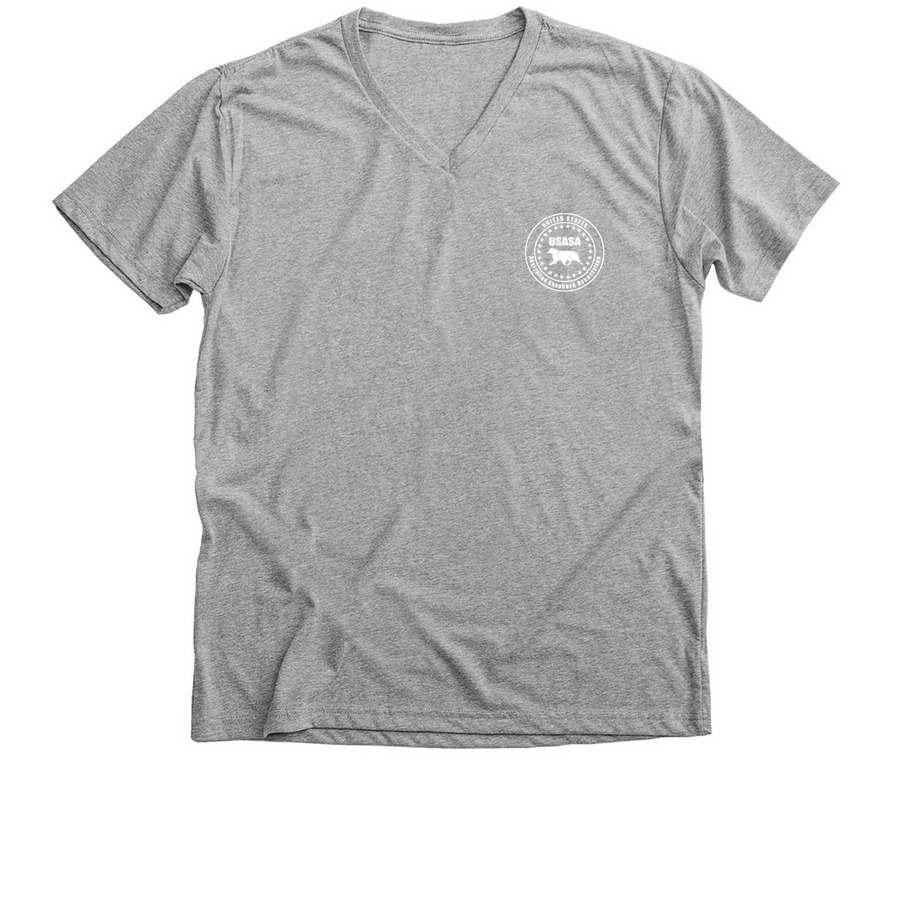 USASA Logo, a Athletic Heather Premium V-Neck Tee