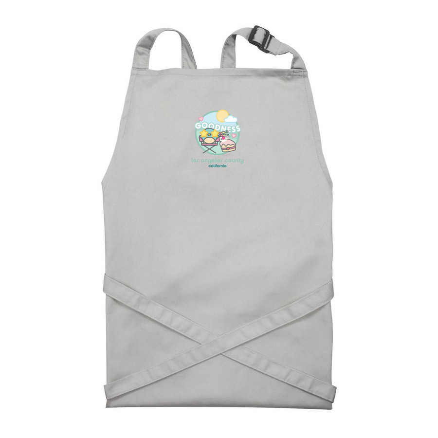 LA Chapter Apron, a Silver Recycled Bib Apron