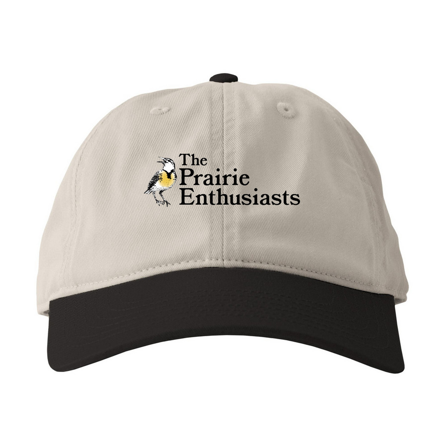 Printed Eco Baseball Cap, a Oyster/ Black Printed Eco Baseball Cap