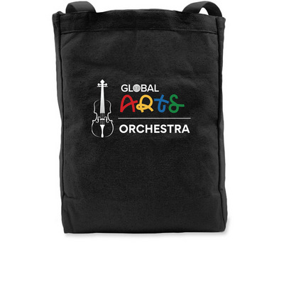 Global Arts Orchestra - Tote Bags, a Black Recycled Cotton Tote Bag