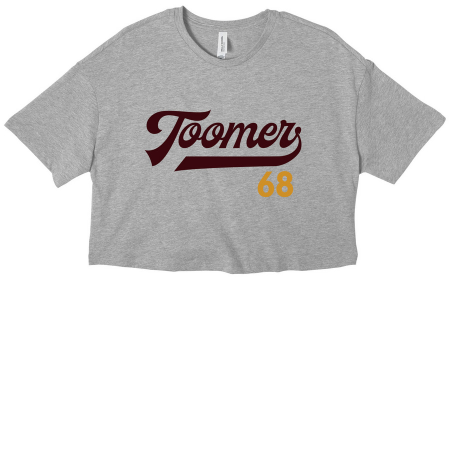 Toomer 68 - Cropped and Boxy Tees (Light), a Athletic Heather Women?s Cropped Cotton Tee