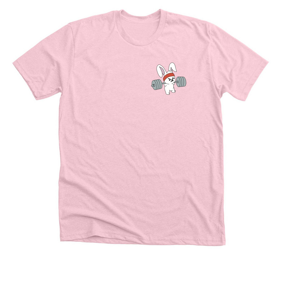 Bexley Strength Bunny, a Heather Pink Premium Unisex Tee