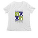 Love Open Space, a White Women's Relaxed V-Neck Tee