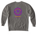 Clemson Paw Partners, a Grey Comfort Colors Crewneck Sweatshirt (back-view)