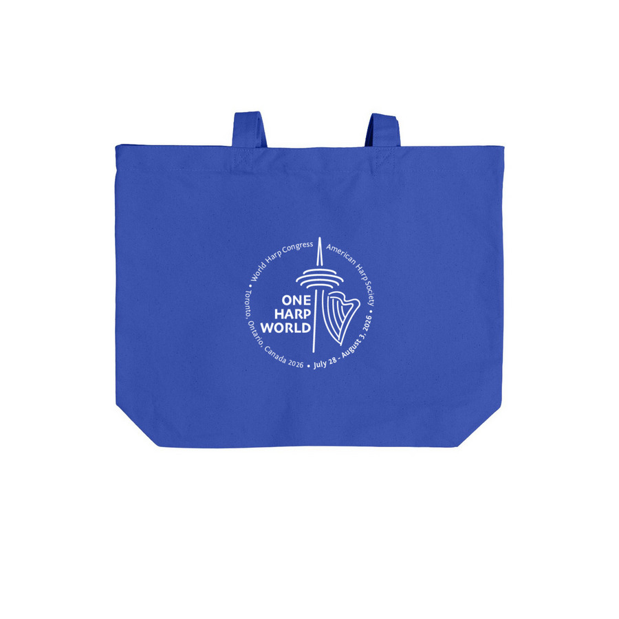 Tote Bags - Dark colors, a True Royal Cotton Canvas Tote Bag (back-view)