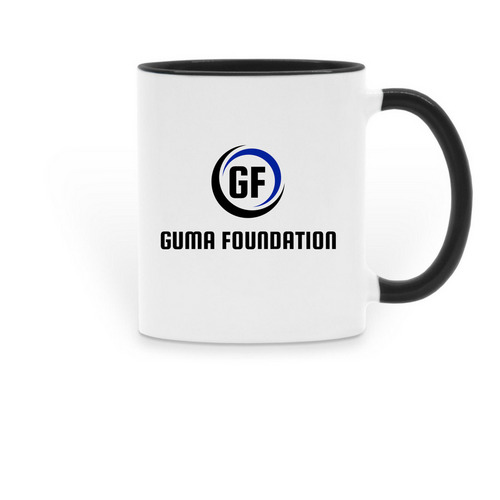 Guma Foundation Mugs, a Black Two-Tone Ceramic Mug