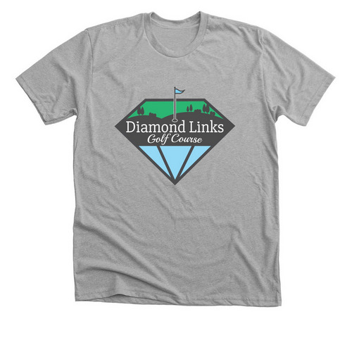 Diamond Links Golf Course Shirts/Sweats, a Athletic Heather Premium Unisex Tee