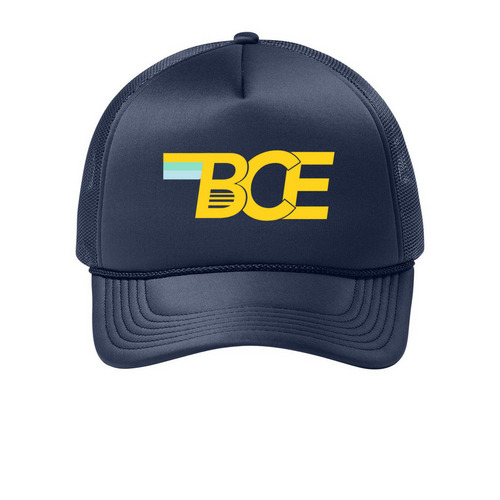 BCE Trucker Hat, a True Navy Printed Foam Trucker Hat