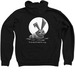 Vampire Bunny Logo (on back), a Black Zip Up Hoodie (back-view)