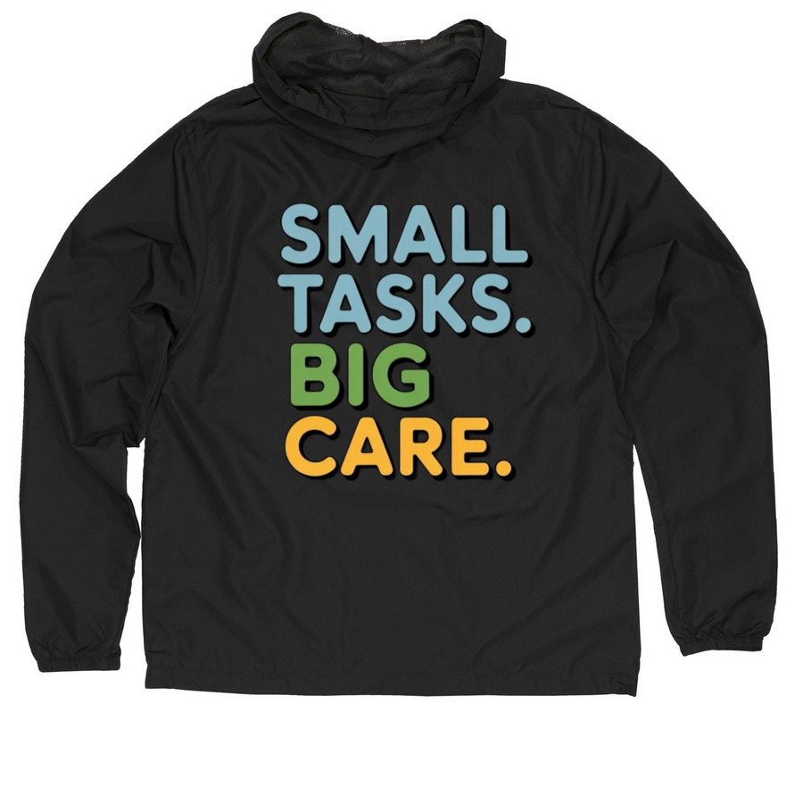 Parrott All-Season Veteran Support Drive, a Black Quarter-Zip Windbreaker (back-view)