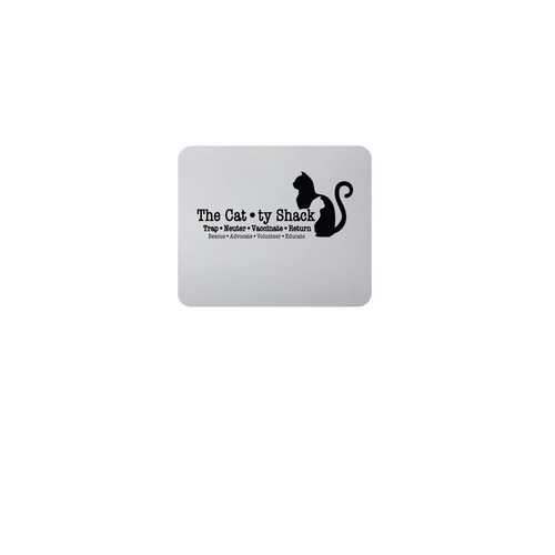 Catty Shack Mouse Pad, a White Full Color Mouse Pad
