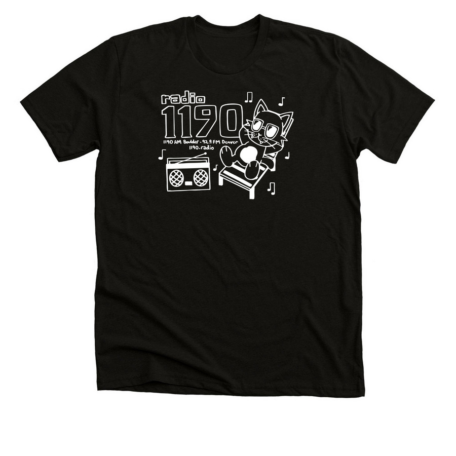 Radio 1190: Boombox Cat, a Black Heather Premium Unisex Tee