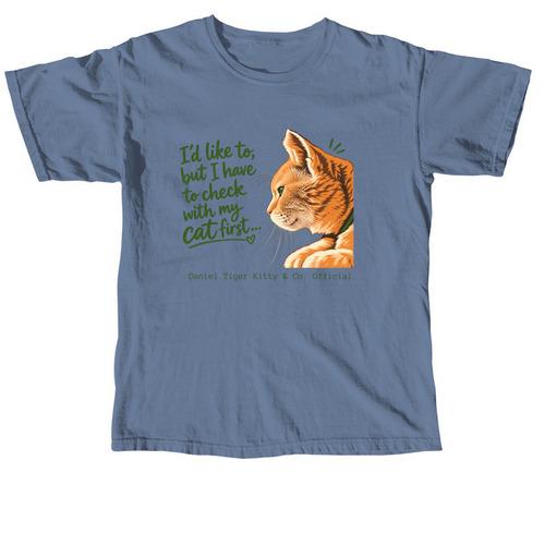I need to check with my cat, a Blue Jean Comfort Colors Unisex Tee