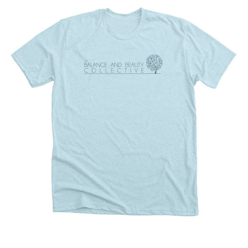 BABC Logo Merchandise - Blue Logo, a Heather Ice Blue Premium Unisex Tee