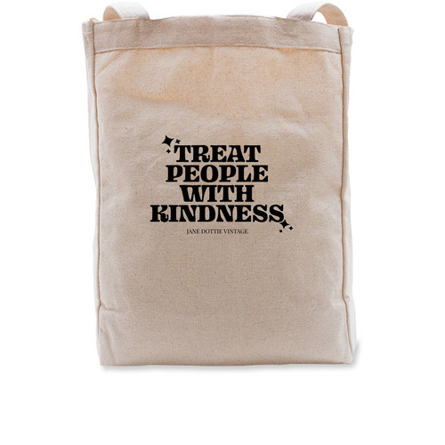 Treat People With Kindness Tote Bag, a Natural Recycled Cotton Tote Bag