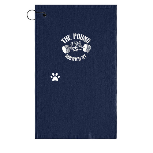 The Pound Golf Towel, a Navy Golf Towel