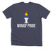 WHUUF Pride Shirts, a Heather Midnight Navy Premium Unisex Tee