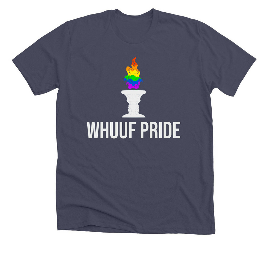 WHUUF Pride Shirts, a Heather Midnight Navy Premium Unisex Tee