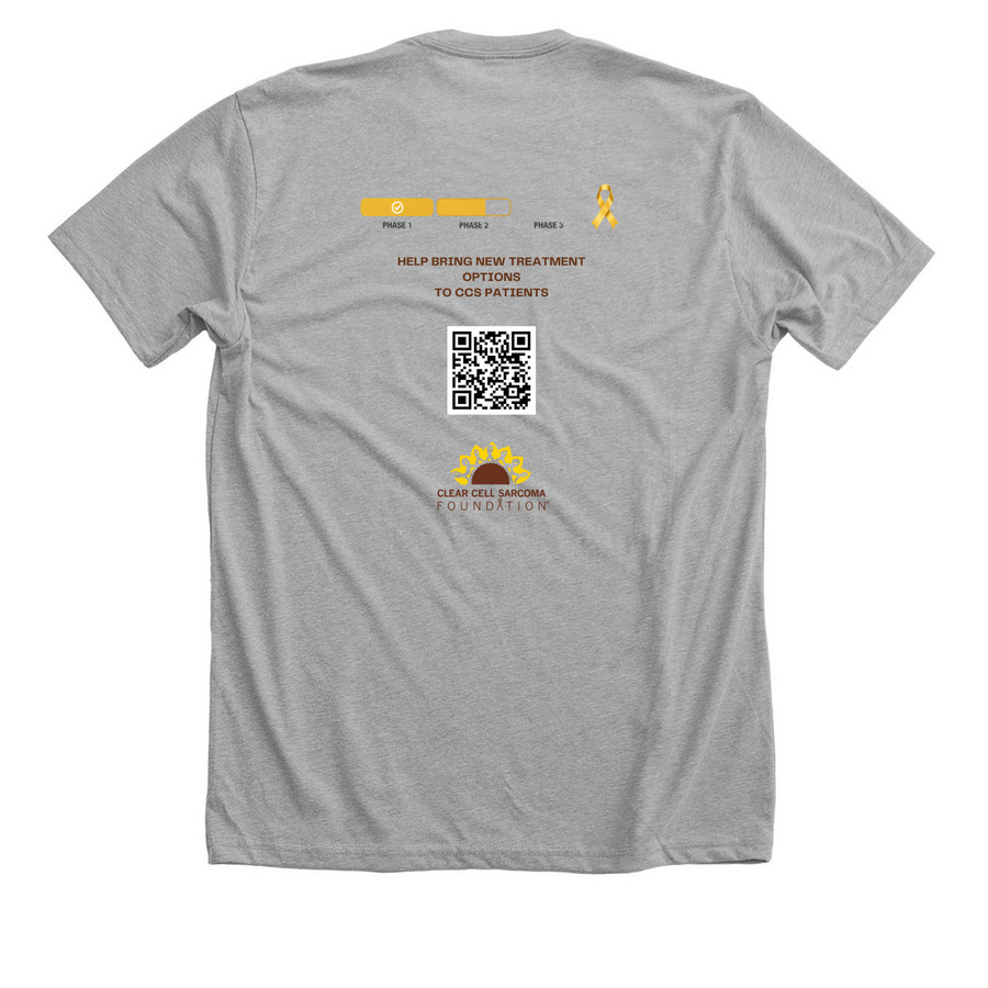 Research Saves Lives Shirt, a Athletic Heather Premium Unisex Tee (back-view)