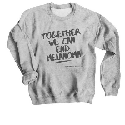 End Melanoma, a Sport Grey Crewneck Sweatshirt