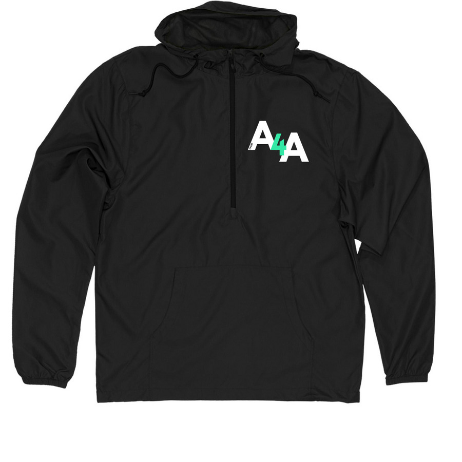 Athletes for Accessibility Windbreakers, a Black Quarter-Zip Windbreaker