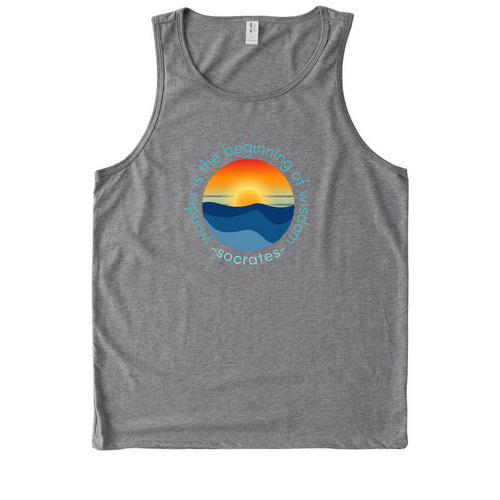 Wisdom & Wonder, a Aluminum Grey Allmade Eco Triblend Tank