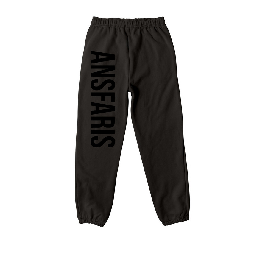 Pants, a Black Premium Heavyweight Jogger (back-view)
