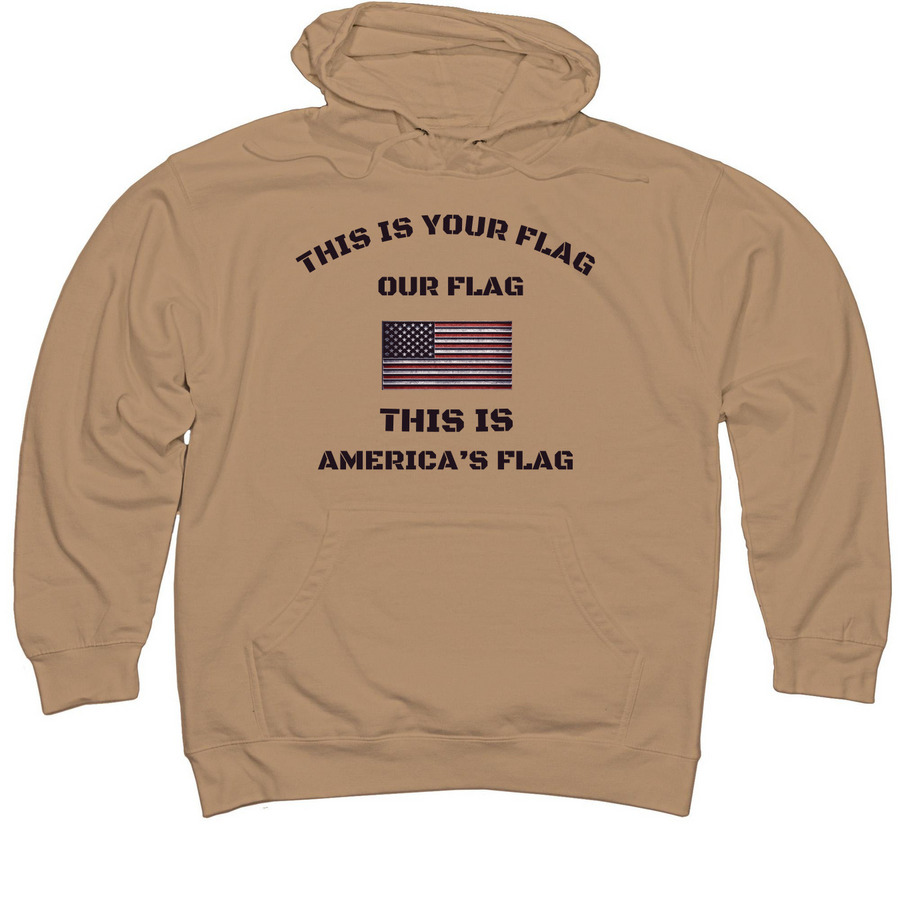 Take The Flag Back, a Sandstone Midweight Pullover Hoodie