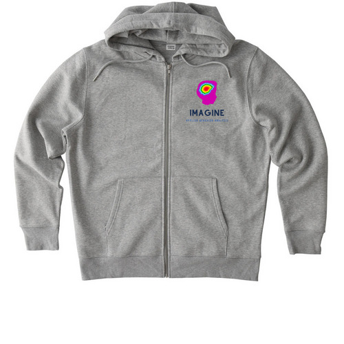 IABA Zippered Logo Hoodie, a Heather Grey Stanley/Stella Unisex Cultivator 2.0 Zip Up Pullover Hoodie