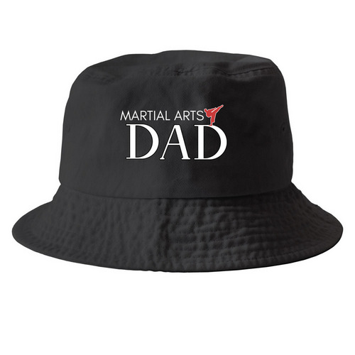 Martial Art Boy Dad Hats, a Black Printed Bucket Hat