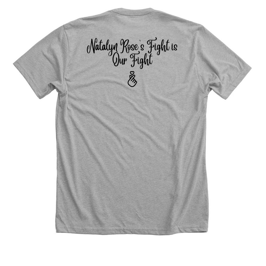 Natalyn Rose's Cystic Fibrosis Journey, a Athletic Heather Premium Unisex Tee (back-view)