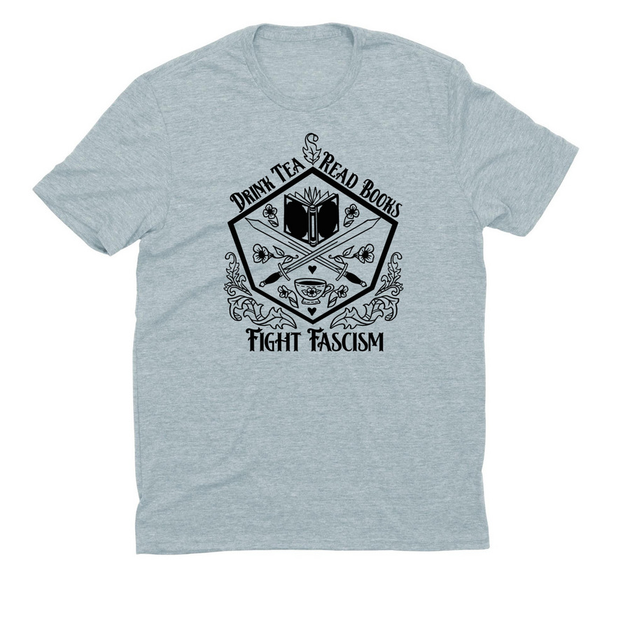 Drink Tea, a I Like You Blue Allmade Eco Triblend Unisex Tee