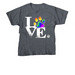 Love, a Dark Heather Youth Unisex Tee