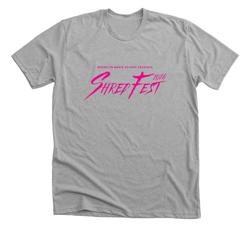 ShredFest 2026 - Light Grey / Pink, a Athletic Heather Premium Unisex Tee