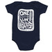One Shot to Live - Baby, a Navy Infant Onesie (back-view)