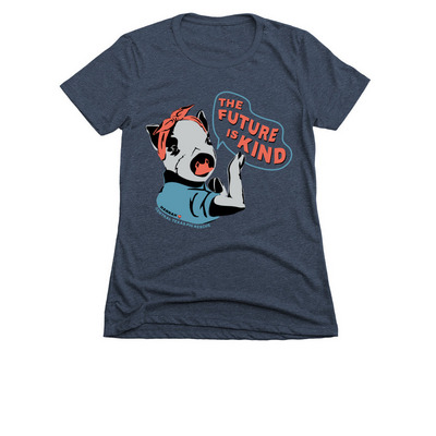 The Future is Kind, a Midnight Navy Women's Slim Fit Tee