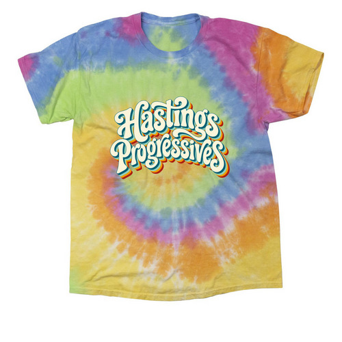 Retro Script tie-dye tee