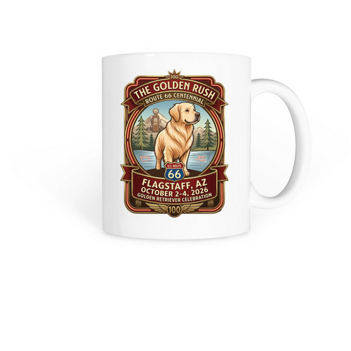 Golden Rush Coffee Mug, a White Coffee Mug