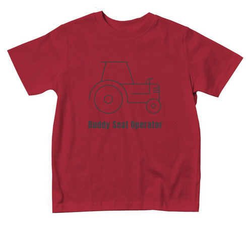 Farm Safety - Toddler Buddy Seat Operator, a Red Toddler Tee