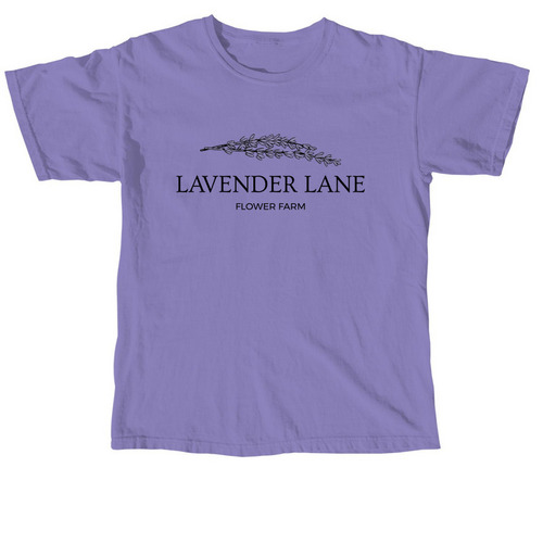 Lavender Lane Flower Farm&nbsp;, a Violet Comfort Colors Unisex Tee
