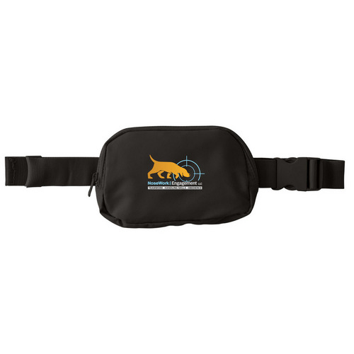 Nosework and Engagement - Fanny Pack, a Deep Black Matte Hip Pack