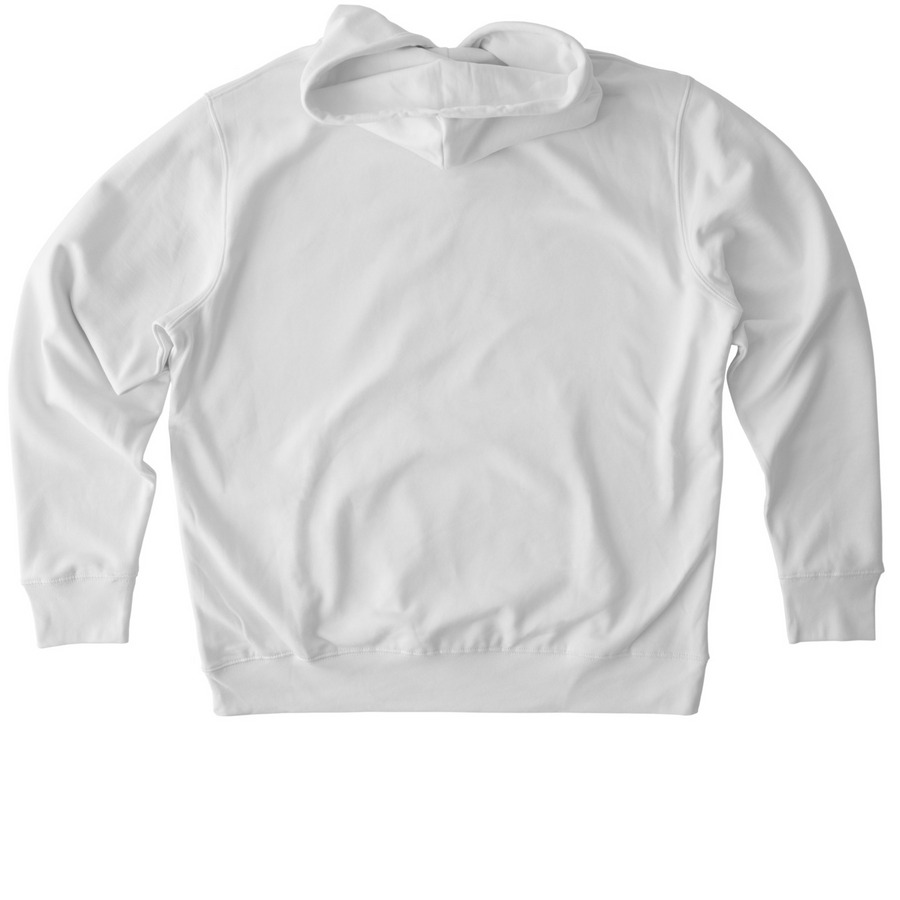 D.R.E.A.M., a White Stanley/Stella Unisex Cruiser 2.0 Pullover Hoodie (back-view)