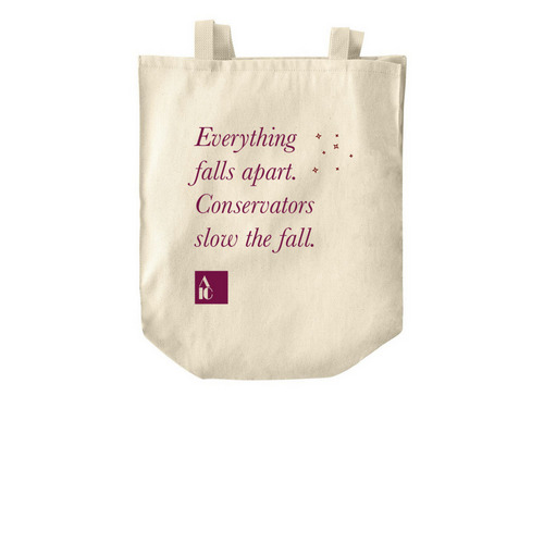 Conservators Slow the Fall, a Natural Over-the-Shoulder Shopping Tote Bag