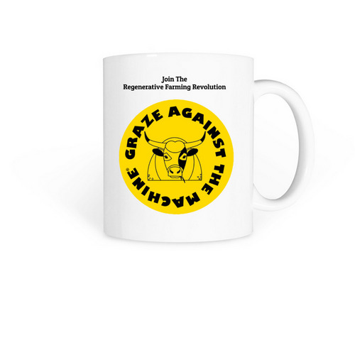 Graze Against The Machine Mug, a White Coffee Mug