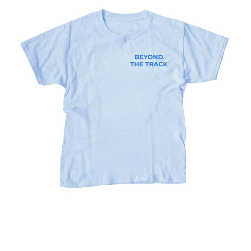 BEYOND THE TRACK - LITTLES COLLECTION, a Light Blue Youth Unisex Tee