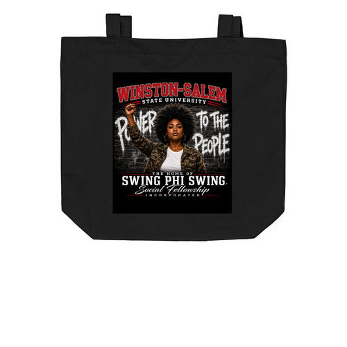 WSSU.4, a Black Organic Cotton Tote Bag