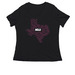 Texas Identities - Pink, a Black Women's Relaxed V-Neck Tee